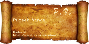 Pucsek Vince névjegykártya
